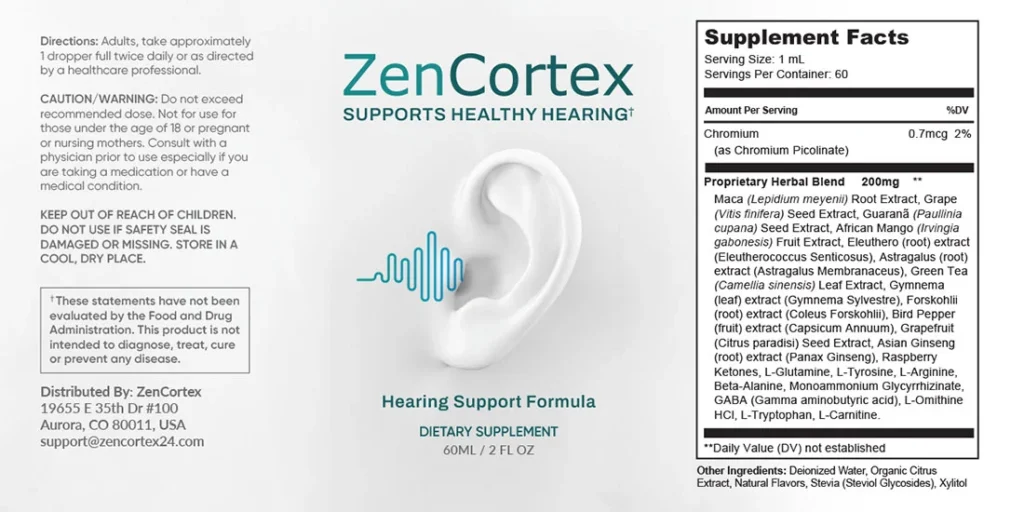Label of Zencortex